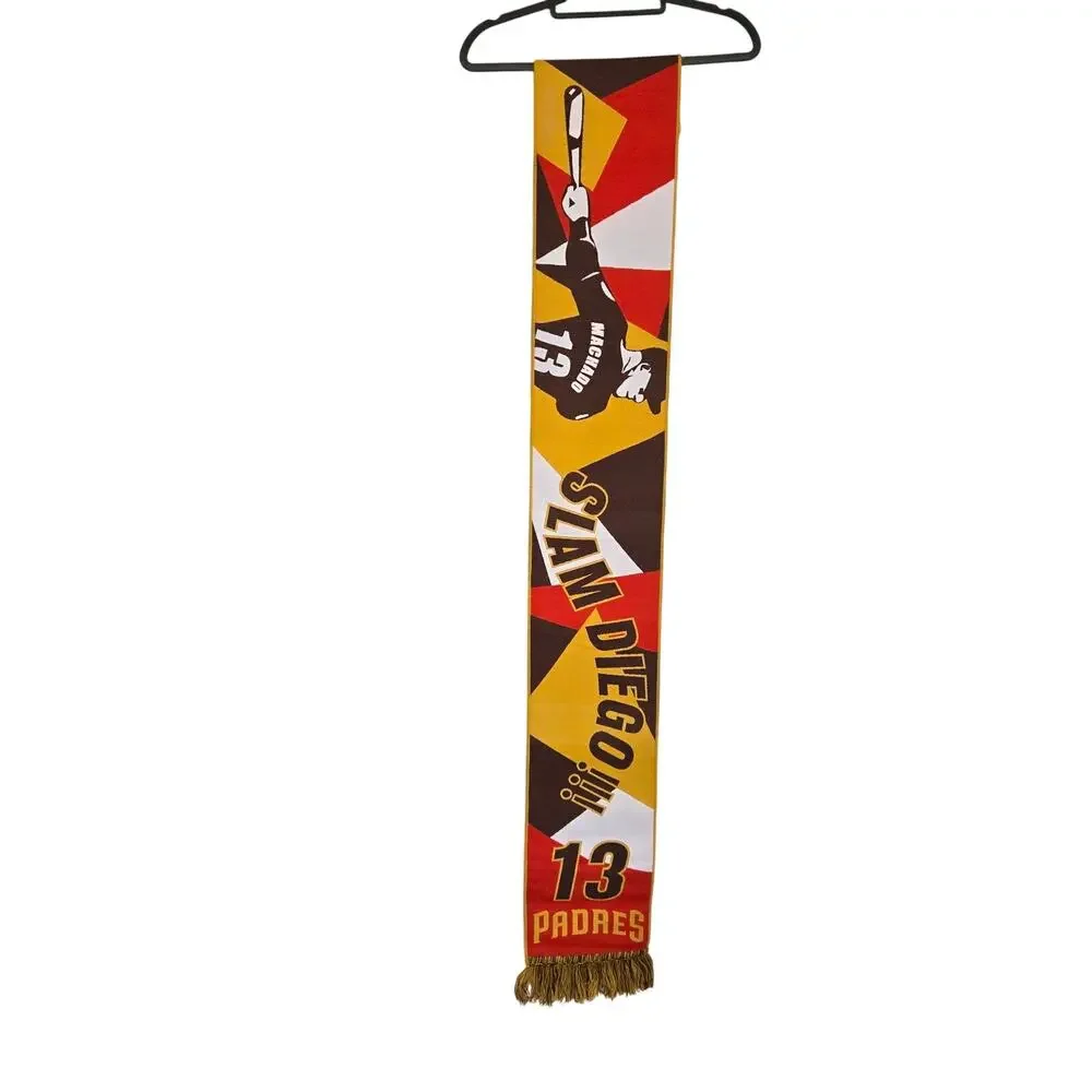 SD Padres Opening Commemorative Scarf Featuring Tatis Jr & Machado Brand New 55